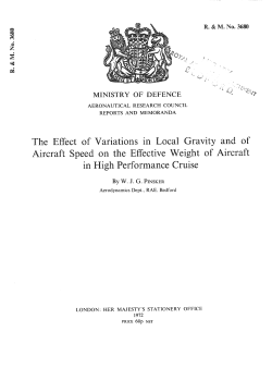 The Effect of Variations in Local Gravity and of Aircraft Speed on the