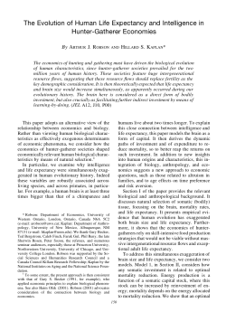 The Evolution of Human Life Expectancy and Intelligence in Hunter