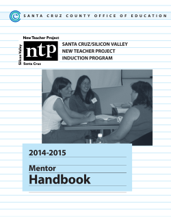 Handbook - Santa Cruz/Silicon Valley New Teacher Project