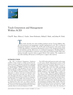 Track Generation and Management Within ACES