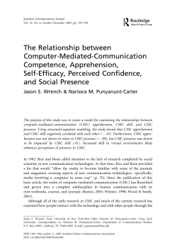 The Relationship between Computer-Mediated