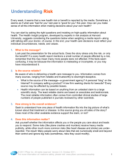 Understanding Risk