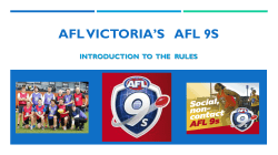 the AFL 9s Victorian Rules and Regulations