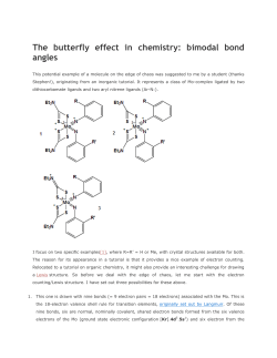 The butterfly effect in chemistry: bimodal bond angles