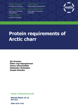 Protein requirements of Arctic charr