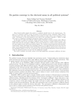 Do parties converge to the electoral mean in all political systems?
