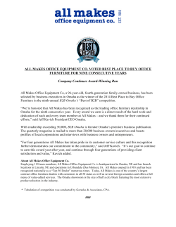 ALL MAKES OFFICE EQUIPMENT CO. VOTED BEST PLACE TO