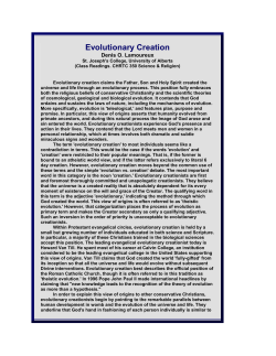 Evolutionary Creation