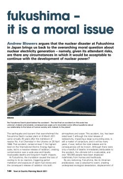 fukushima &ndash; it is a moral issue