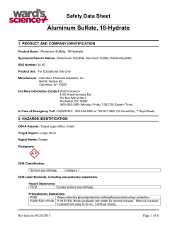 Aluminum Sulfate, 18-Hydrate