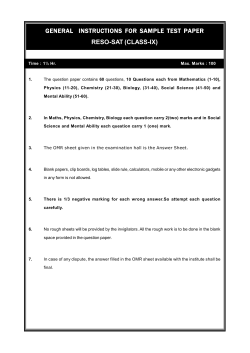 reso-sat (class-ix) - RESONANCE PCCP IDEAL for NTSE, IJSO