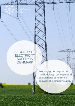 SECURITY OF ELECTRICITY SUPPLY IN DENMARK