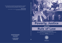 Poverty, Justice Rule of Law - International Bar Association