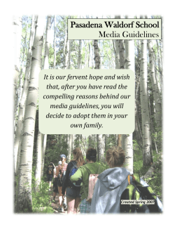 Pasadena Waldorf School Media Guidelines