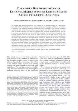 Corn Area Response to Local Ethanol Markets in