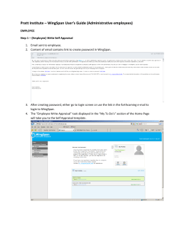 Pratt Institute &ndash; WingSpan User`s Guide (Administrative employees)