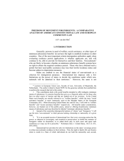 FREEDOM OF MOVEMENT FOR INDIGENTS