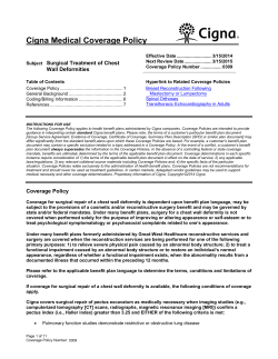 Surgical Treatment of Chest Wall Deformities