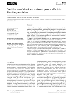Contribution of direct and maternal genetic effects to life‐history