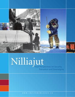 Nilliajut: Inuit Perspectives on Security, Patriotism and Sovereignty