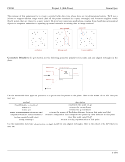 CS210 Project 5 (Kd-Trees) Swami Iyer The purpose of