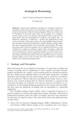 Analogical Reasoning - Department of Computer Science