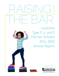 2014-15 annual report on charter schools