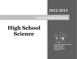 High School Science - Weld County School District 6