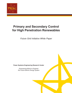 Primary and Secondary Control for High Penetration Renewables