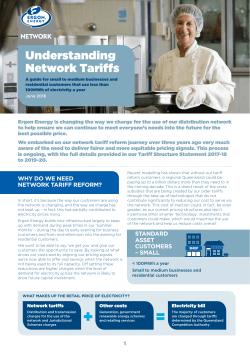 Understanding Network Tariffs Less than 100MWh