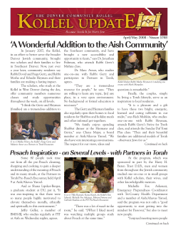 A Wonderful Addition to the Aish Community