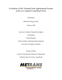 Evaluation of the Terminal Gate Appointment System at the Los