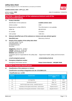 Safety Data Sheet: Lead(II) acetate, basic
