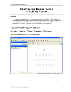 Contributing Number Lines in Activity Center - TI Education