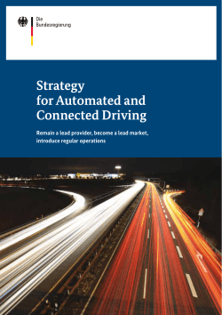 Strategy for Automated and Connected Driving