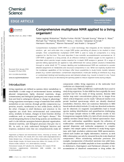 Comprehensive multiphase NMR applied to a living organism