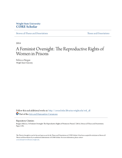 A Feminist Oversight: The Reproductive Rights of