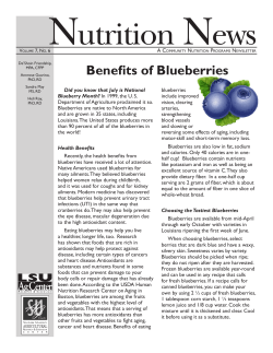 Benefits of Blueberries