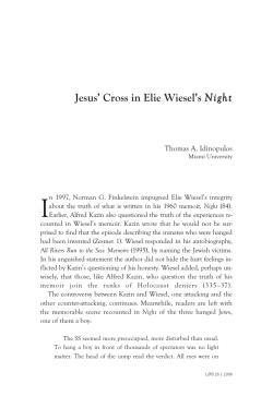 Jesus` Cross in Elie Wiesel`s Night