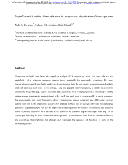 SuperTranscript: a data driven reference for analysis and