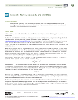 Lesson 6: Waves, Sinusoids, and Identities