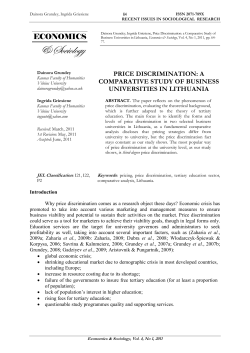 price discrimination - Economics and Sociology