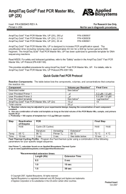 AmpliTaq Gold&reg; Fast PCR Master Mix, UP (2X)