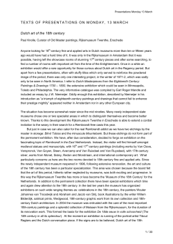 History of the Dutch art collection in Nationalmuseum