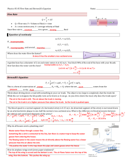 Physics 05-05 Flow Rate and Bernoullis Equation