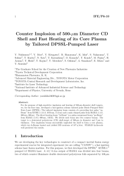 Counter Implosion of 500-&micro;m Diameter CD Shell and Fast Heating