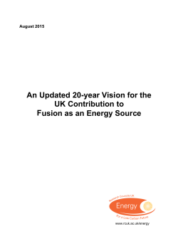 A 20-year Vision for the UK Contribution to Fusion as an Energy
