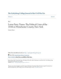 Loose Party Times: The Political Crisis of the 1850s in Westchester