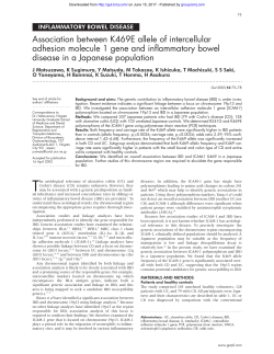 Association between K469E allele of intercellular adhesion