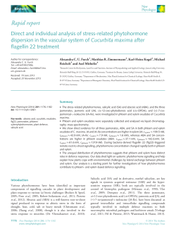 Direct and individual analysis of stressrelated phytohormone